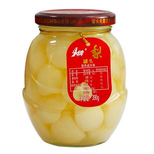 头牌梨球罐头390g*4瓶山楂黄桃混合椰果整箱新鲜即食老品牌罐头