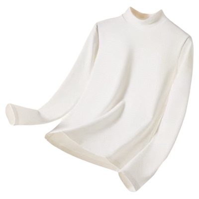 草本初色半高领保暖衣衣女士磨毛蓄热秋冬季内搭修身打底衫肌底衣