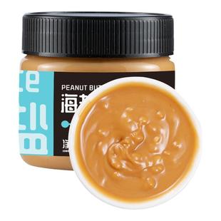 纯花生酱健身无糖精热量卡脂肪低0减早餐面包芝麻海盐颗粒涂抹酱