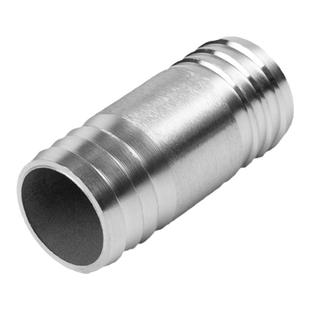 304不锈钢双头宝塔接头4分6分皮接软管一字直通转接头双皮接水嘴