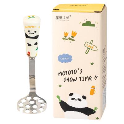 摩登主妇mototo熊猫不锈钢压泥器