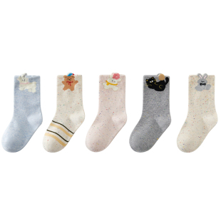 女童袜子纯棉a类春秋款女孩宝宝无骨抗菌童袜儿童长筒袜秋冬棉袜