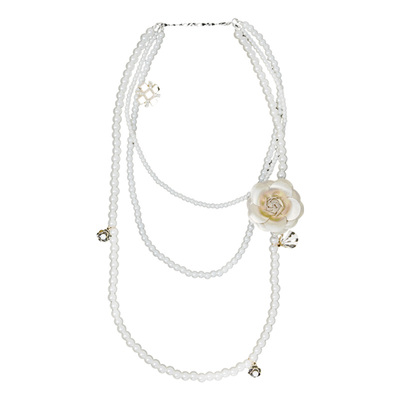 易碎商店多层叠戴珍珠项链