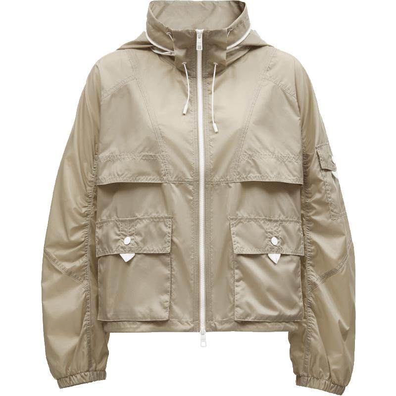 ONLY秋季工装风口袋抽绳宽松轻薄连帽外套女|124336023