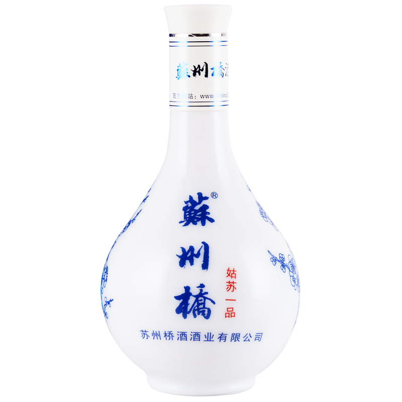 苏州桥白酒姑苏一品姑六42度浓香型苏州特产整箱有双瓶礼袋
