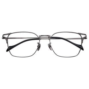 超轻纯钛合金近视眼镜框男款大方框高端设计师款男士枪色钛架镜架
