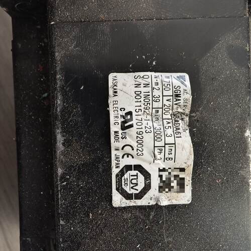 溢价-安川伺服电机 SGMJV-08ADA61，750W，200V