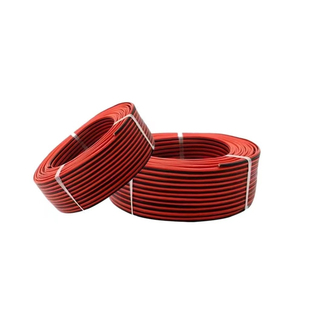 纯铜红黑双并线RVB电线软线广告灯线LED发光字音响线照明灯平行线