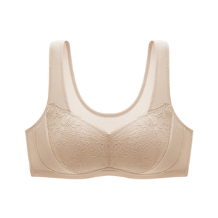 怡倩【好梦杯】大胸睡眠内衣女防外扩防下垂背心式无钢圈蕾丝文胸