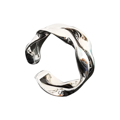 莫比乌斯环中指戒指男士开口指环