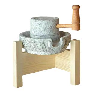 观赏青石小石磨摆件天然石材雕刻推手摇石来运转好事多磨石雕磨盘