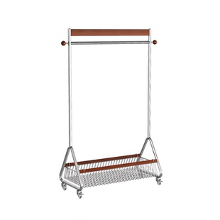 次净衣架2025新款主卧室内挂衣服的架子实木落地衣帽架移动置物架