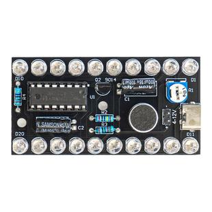 双排声控流水灯套件CD4017LED彩灯控制教学实训趣味制作TJ-56-645