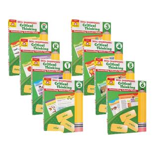 Evan Moor Skill Sharpeners Critical Thinking PreK-G6 美国加州学龄前幼儿园小学教辅 技能铅笔刀批判性思维练习册 英文原版