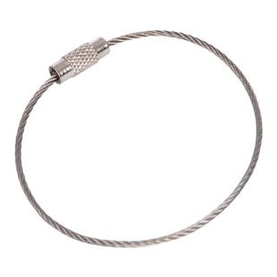 diy糖果色钥匙圈不锈钢钢丝圈钢丝环钢丝绳钥匙扣钥匙圈吊牌挂扣