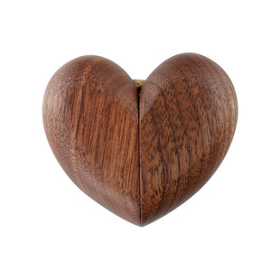 新年春告白胡桃实木戒指盒复古风爱心钻戒空盒首饰收纳便携式求婚