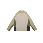 Epicsocotra户外运动速干吸湿排汗撞色半拉链长袖T恤徒步骑行上衣