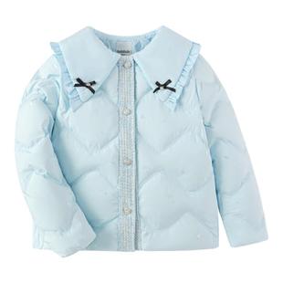 巴拉巴拉童装女童羽绒服冬装外套甜美蝴蝶结上衣潮流舒适户外洋气