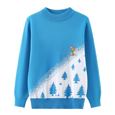 男童秋冬纯棉毛衣加绒加厚洋气