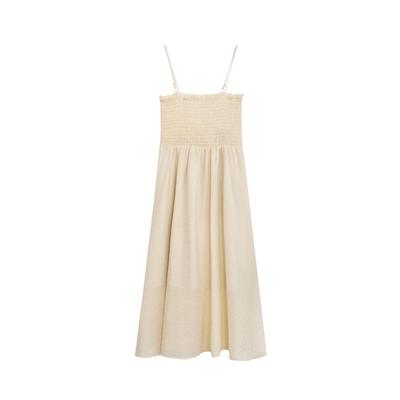 紫涵打揽吊带连衣裙女夏季新款法式甜美浪漫显瘦收腰修身中长裙子