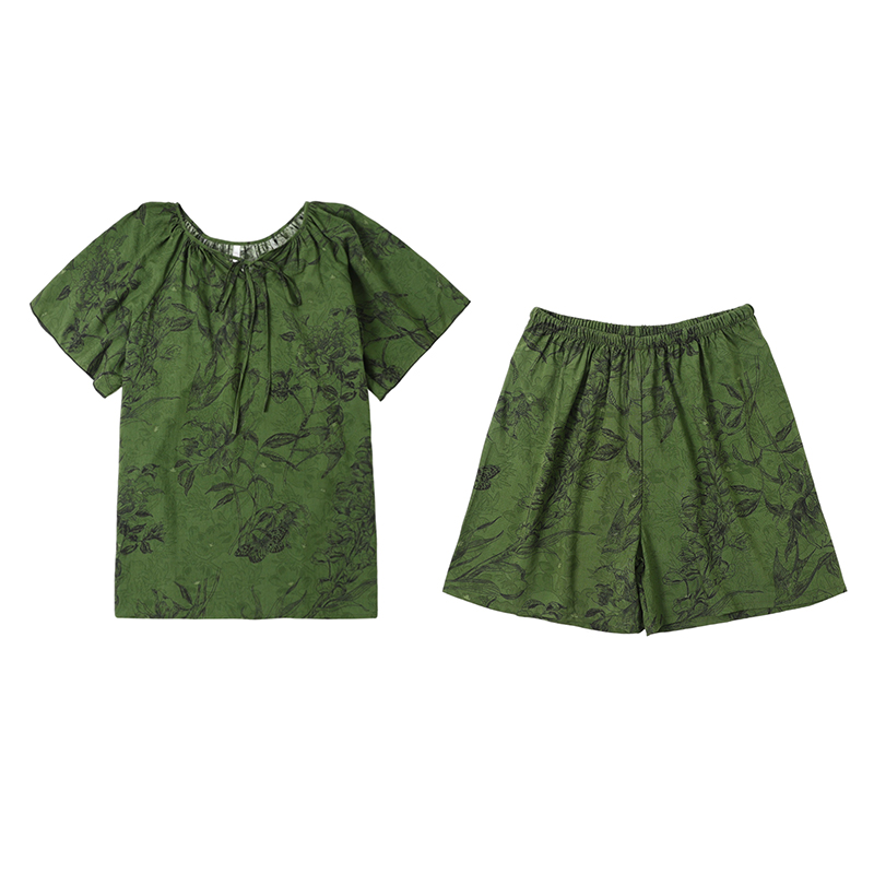 防凸點(diǎn)睡衣套裝女款短袖棉綢家居服年輕人夏涼感綿綢可外穿2025新
