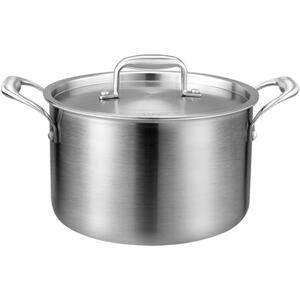 不锈钢汤锅316家用加厚不粘锅双耳燃气灶电磁炉通用蒸煮面锅炖锅