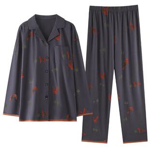 睡衣女春秋款纯棉长袖秋季2026新款大码休闲高级感秋冬全棉家居服