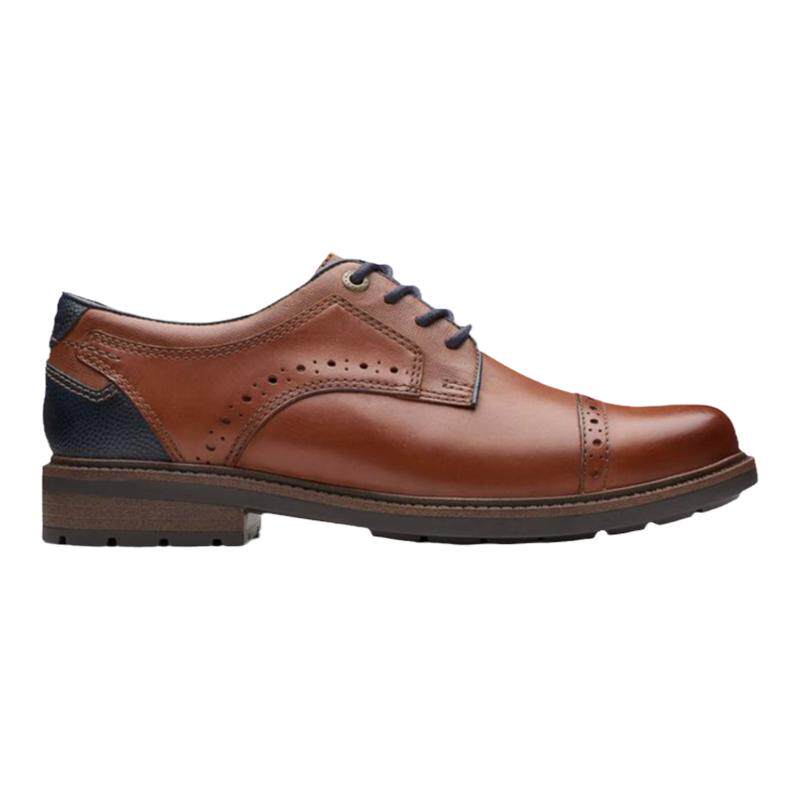 clarks/其乐男鞋皮鞋休闲鞋商务正装婚鞋布洛克工艺方跟透气柔软