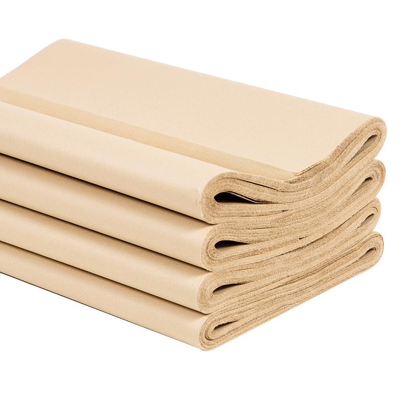 御宝阁500张加厚仿古毛边纸无格写毛笔字书法专用宣纸纯竹浆初学者练毛笔字四六八尺半生半熟元书纸书写练习