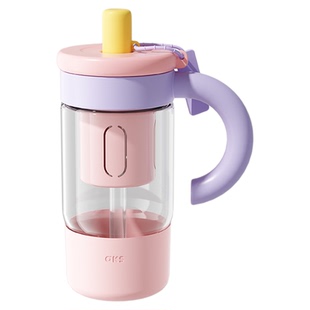 aks大容量高硼硅吸管玻璃杯女高颜值2025新款水杯夏日饮品饮料杯