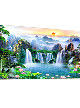 栗梦客厅装饰画新中式风景画