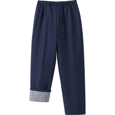 中老年人棉裤男薄款夹棉冬季外穿宽松高腰深裆爷爷爸爸唐装保暖裤