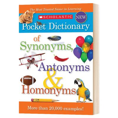 学乐同义词反义词词典 英文原版 Scholastic Pocket Dictionary of Synonyms Antonyms 口袋词典 英文版 进口英语书籍