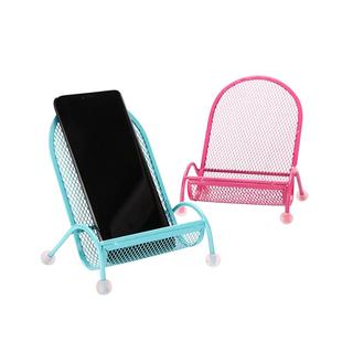 YAGALA创意手机支架宿舍办公室桌面懒人追剧金属小椅子支架手机平板通用绿色摆件床头多功能万能小巧简约架子