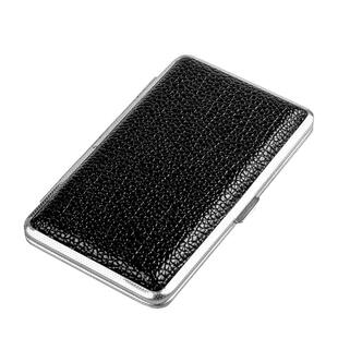 细烟烟盒20支装超薄便携男士皮质创意金属防压潮香烟盒中粗支烟夹