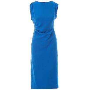 【梅婷同款】朗姿法式一字肩收腰设计感气质长裙夏淡人礼服连衣裙