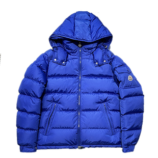 国内现货Moncler盟可睐 新款玛雅Maya蓝色哑光连帽羽绒服外套折扣