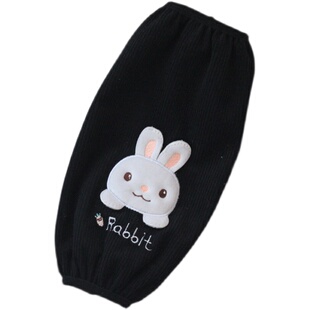 长款冬季女士家务办公学习护袖大学生羽绒棉服防脏袖套韩版可爱兔