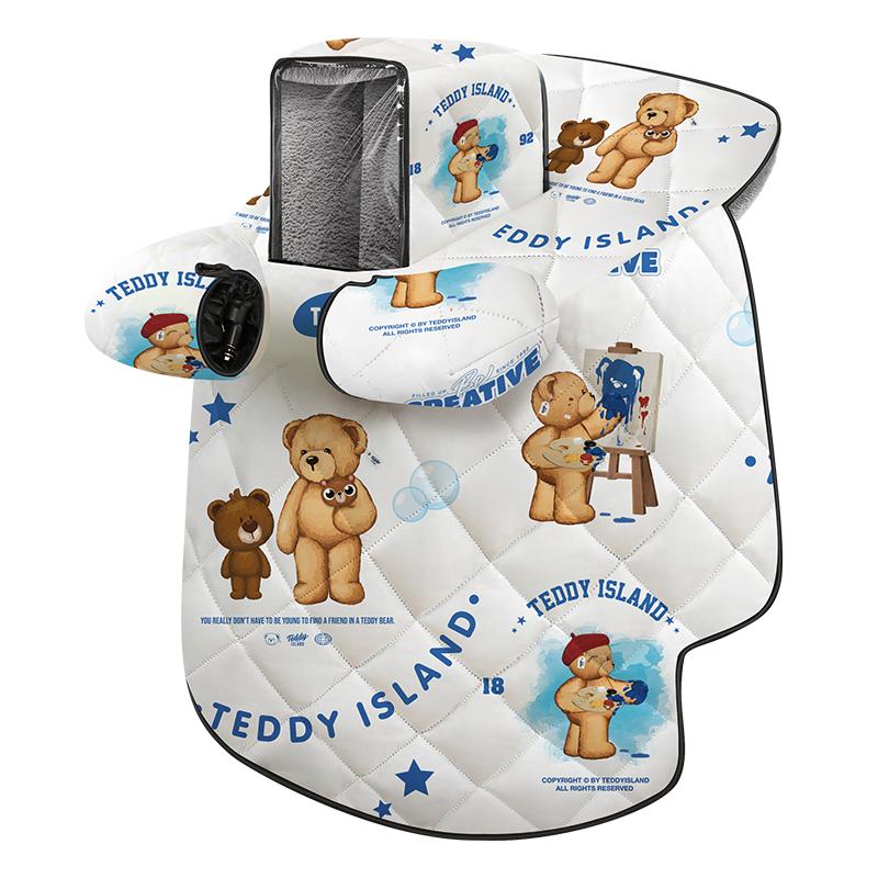 儿童亲子款电动车挡风被电瓶车冬季加绒加厚防水防风开叉防风罩