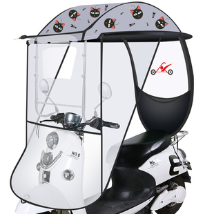 电动电瓶车雨棚新款摩托车雨棚挡风罩挡雨透明遮雨蓬自行车防雨伞