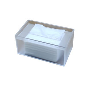 餐巾纸抽纸盒磨砂透明亚克力纸巾盒下沉盖自动升降沉降简约定制