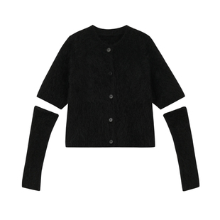 MRS Studios马海毛系列新品72%Super Mohair丰盈毛感圆领毛衣袖套