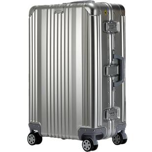 日本纯金属铝镁合金拉杆箱28寸出国行李箱女20寸密码登机箱静音轮