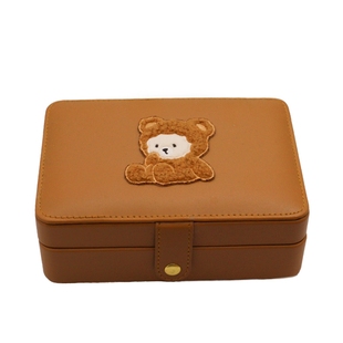 「熊熊家族四代」小熊首饰盒戒指项链收纳盒耳环耳钉简约女珠宝盒