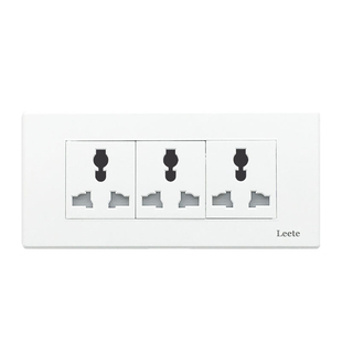 118型开关插座面板9孔九孔家用暗装墙壁三位三插六孔国际通用电源