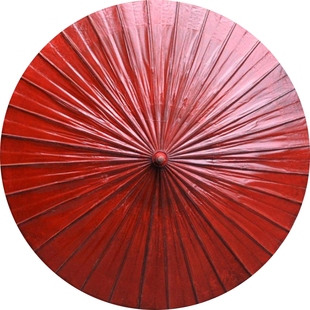 【精品】非遗手工油纸伞防雨防晒新娘结婚大红色复古风道具中国风