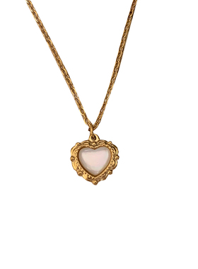 安眠曲钛钢不易掉色项链爱心立体