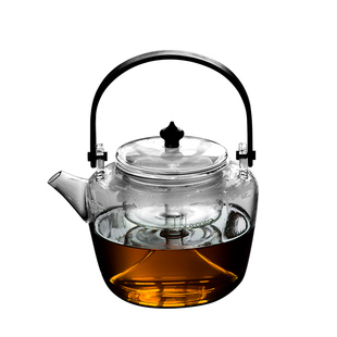 耐高温家用加厚玻璃煮茶壶大容量电陶炉黑白茶蒸茶器提梁壶烧茶壶