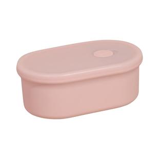 OTB硅胶饭盒上班族带饭餐盒微波炉加热轻便密封椭圆便当盒水果盒