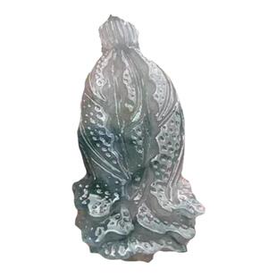 缅甸玉缅甸天然翡翠A货吊坠起胶蓝色飘花白菜百财挂件一物一证